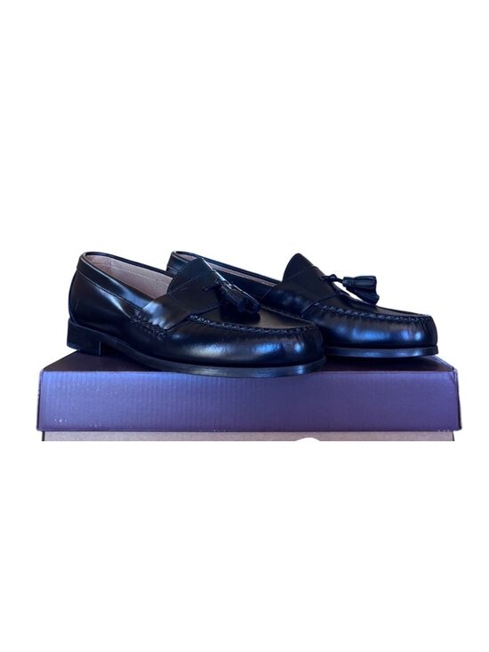 Johnston & Murphy Hayes Tassel Loafers Black Leather Men’s 11 Wide New In Box